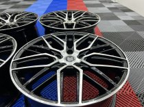 NEW 18 INCH FOX BMA S1 ALLOY WHEELS IN GLOSS BLACK WITH POLISHED FACE, DEEPER CONCAVE 8.5" REAR OPTION 5x120