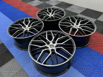 NEW 18 INCH FOX BMA S1 ALLOY WHEELS IN GLOSS BLACK WITH POLISHED FACE, DEEPER CONCAVE 8.5" REAR OPTION 5x120