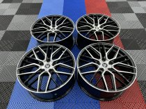 NEW 18 INCH FOX BMA S1 ALLOY WHEELS IN GLOSS BLACK WITH POLISHED FACE, DEEPER CONCAVE 8.5" REAR OPTION 5x120