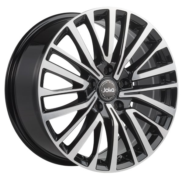 NEW 18" JOKA VIESTE ALLOY WHEELS IN GLOSS BLACK WITH POLISHED FACE 1000KG LOAD RATED