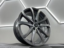 NEW 18 INCH FOX OPUS 2 ALLOY WHEELS IN GUNMETAL ZINC WITH POLISHED FACE 1000KG LOAD 5x120