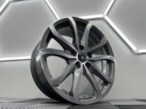 NEW 18" FOX OPUS 2 ALLOY WHEELS IN GUNMETAL ZINC WITH POLISHED FACE 1000KG LOAD