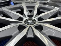 NEW 18 INCH FOX OPUS 2 ALLOY WHEELS IN GUNMETAL ZINC WITH POLISHED FACE 1000KG LOAD 5x120