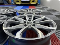 NEW 18 INCH FOX OPUS 2 ALLOY WHEELS IN GUNMETAL ZINC WITH POLISHED FACE 1000KG LOAD 5x120