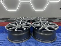 NEW 18 INCH FOX OPUS 2 ALLOY WHEELS IN GUNMETAL ZINC WITH POLISHED FACE 1000KG LOAD 5x120
