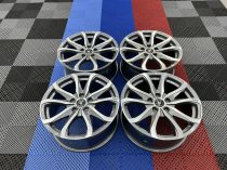 NEW 18 INCH FOX OPUS 2 ALLOY WHEELS IN GUNMETAL ZINC WITH POLISHED FACE 1000KG LOAD 5x120