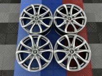 NEW 18 INCH FOX OPUS 2 ALLOY WHEELS IN GUNMETAL ZINC WITH POLISHED FACE 1000KG LOAD 5x120