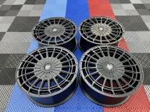 NEW 18 INCH FOX WX1 ALLOY WHEELS IN SATIN BLACK LOAD RATED 1000KG VW TRANSPORTER T5 T6 5x108/120