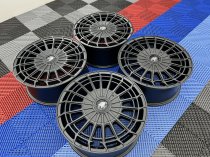 NEW 18 INCH FOX WX1 ALLOY WHEELS IN SATIN BLACK LOAD RATED 1000KG VW TRANSPORTER T5 T6 5x108/120