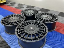 NEW 18 INCH FOX WX1 ALLOY WHEELS IN SATIN BLACK LOAD RATED 1000KG FORD TRANSIT CUSTOM 5X160