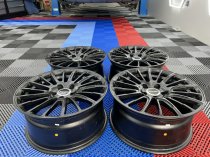 USED 17" GENUINE BORBET LS2 ALLOY WHEELS IN SATIN BLACK ET45