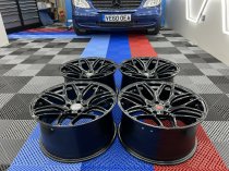 NEW 19 INCH ISPIRI ISR10 ALLOY WHEELS IN GLOSS BLACK WITH DEEP CONCAVE ALL ROUND 9.5/10" 5x112