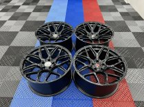 NEW 19 INCH ISPIRI ISR10 ALLOY WHEELS IN GLOSS BLACK WITH DEEP CONCAVE ALL ROUND 9.5/10" 5x112