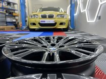 USED 18" GENUINE BMW G20 3 SERIES STYLE 790 M SPORT ALLOY WHEELS,WIDE REAR, FULLY REFURBED IN GLOSS BLACK