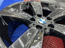 USED 18 INCH GENUINE BMW STYLE 189 E92 5 SPOKE ALLOY WHEELS, FULLY REFURBISHED IN GLOSS BLACK 5x120
