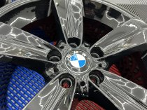 USED 18 INCH GENUINE BMW STYLE 189 E92 5 SPOKE ALLOY WHEELS, FULLY REFURBISHED IN GLOSS BLACK 5x120