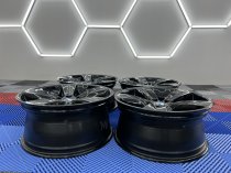 USED 18 INCH GENUINE BMW STYLE 189 E92 5 SPOKE ALLOY WHEELS, FULLY REFURBISHED IN GLOSS BLACK 5x120