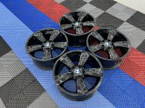 USED 18 INCH GENUINE BMW STYLE 189 E92 5 SPOKE ALLOY WHEELS, FULLY REFURBISHED IN GLOSS BLACK 5x120
