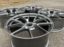 NEW 19 INCH CS STYLE ALLOY WHEELS IN SATIN GUNMETAL WITH WIDER 9.5" REAR 5x120