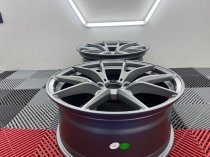 New 19 Inch CS Style Alloy Wheels In Satin Gunmetal, MP Engraved With Wider 9.5" Rear 763 IW 5x120