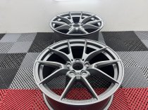 New 19 Inch CS Style Alloy Wheels In Satin Gunmetal, MP Engraved With Wider 9.5" Rear 763 IW 5x120