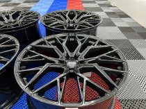 NEW 22 INCH VEEMANN V-FS51 ALLOY WHEELS IN GLOSS BLACK WITH DEEPER CONCAVE 10.5" REAR OPTION 5x112