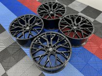 NEW 22 INCH VEEMANN V-FS51 ALLOY WHEELS IN GLOSS BLACK WITH DEEPER CONCAVE 10.5" REAR OPTION 5x112