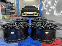 NEW 22 INCH VEEMANN V-FS51 ALLOY WHEELS IN GLOSS BLACK WITH DEEPER CONCAVE 10.5" REAR OPTION 5x112