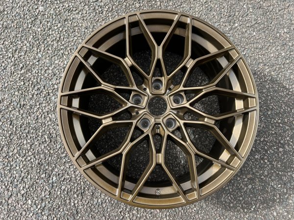NEW 19 INCH 1000X CROSS SPOKE STYLE ALLOY WHEELS IN BRONZE WITH DEEPER 9.5" REAR 5x120