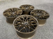 NEW 19 INCH 1000X CROSS SPOKE STYLE ALLOY WHEELS IN BRONZE WITH DEEPER 9.5" REAR 5x120