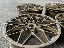NEW 19 INCH 1000X CROSS SPOKE STYLE ALLOY WHEELS IN BRONZE WITH DEEPER 9.5" REAR 5x120