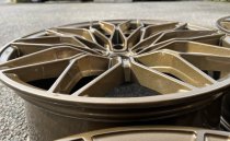 NEW 19 INCH 1000X CROSS SPOKE STYLE ALLOY WHEELS IN BRONZE WITH DEEPER 9.5" REAR 5x120