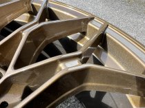 NEW 19 INCH 1000X CROSS SPOKE STYLE ALLOY WHEELS IN BRONZE WITH DEEPER 9.5" REAR 5x120