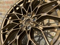 NEW 19 INCH 1000X CROSS SPOKE STYLE ALLOY WHEELS IN BRONZE WITH DEEPER 9.5" REAR 5x120