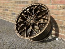 NEW 19 INCH 1000X CROSS SPOKE STYLE ALLOY WHEELS IN BRONZE WITH DEEPER 9.5" REAR 5x120