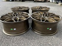 NEW 20 INCH 1000X CROSS SPOKE ALLOY WHEELS IN GLOSS BRONZE, WIDER 9.5" REAR 5x112