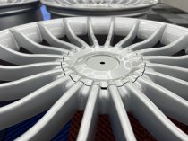 NEW 20 INCH ALPIN CRINKLE SPOKE ALLOY WHEELS IN SILVER WITH DEEPER 9.5" REARS 5x120/112