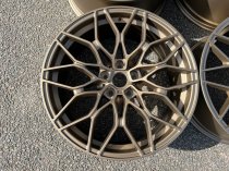 NEW 19 INCH 1000X CROSS SPOKE ALLOY WHEELS IN SATIN BRONZE WITH DEEPER CONCAVE 9″ REAR 5x112