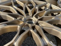 NEW 19 INCH 1000X CROSS SPOKE ALLOY WHEELS IN SATIN BRONZE WITH DEEPER CONCAVE 9" REAR 5x112