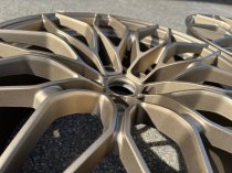 NEW 19 INCH 1000X CROSS SPOKE ALLOY WHEELS IN SATIN BRONZE WITH DEEPER CONCAVE 9" REAR 5x112