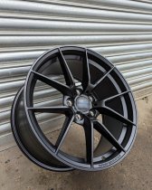 NEW 18" CS STYLE ALLOY WHEELS IN SATIN BLACK, ENGRAVED, WIDER 9" REAR