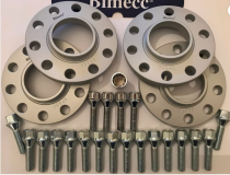 NEW 12/15mm SILVER BIMECC WHEEL SPACERS - (2 PAIRS INC BOLTS) WITH LOCKING WHEEL BOLTS 5x120 72.6 CB