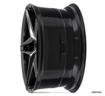 NEW 18 INCH VEEMANN V-FS46 ALLOY WHEELS IN GLOSS BLACK WITH DEEPER CONCAVE 9" REAR OPTION 5x112