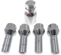 BIMECC M14X1.25 EXTENDED 40MM LOCKING WHEEL BOLTS IN SILVER OR BLACK (most F/G series BMW)