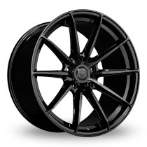 NEW 19 INCH C9 CORTEZ ALLOY WHEELS IN GLOSS BLACK WITH MILLED ACCENT SPOKES AND DEEPER CONCAVE 9.5″ REAR OPTION 5x112