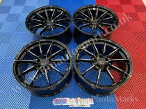 NEW 19 INCH C9 CORTEZ ALLOY WHEELS IN GLOSS BLACK WITH MILLED ACCENT SPOKES AND DEEPER CONCAVE 9.5" REAR OPTION 5x112