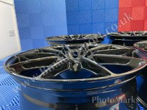 NEW 19 INCH C9 CORTEZ ALLOY WHEELS IN GLOSS BLACK WITH MILLED ACCENT SPOKES AND DEEPER CONCAVE 9.5" REAR OPTION 5x112