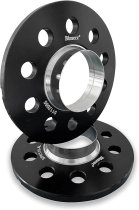 NEW 10/12/15mm BLACK BIMECC SPACERS WITH STEEL INSERT- (2 PAIRS INC BOLTS) WITH LOCKING WHEEL BOLTS 5x112 66.6 CB
