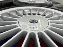USED 17 INCH GENUINE ALPINA CLASSIC SOFTLINE ALLOY WHEELS, FULLY REFURBED INC ALL CAPS + VG UNIROYAL TYRES 5x120