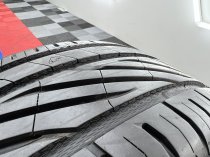 USED 17 INCH GENUINE ALPINA CLASSIC SOFTLINE ALLOY WHEELS, FULLY REFURBED INC ALL CAPS + VG UNIROYAL TYRES 5x120